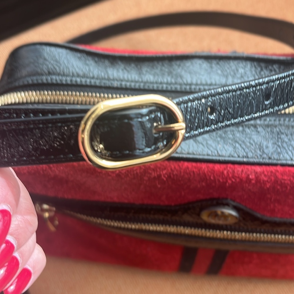 Gucci ophidia crossbody red suede - Picture 9 of 15